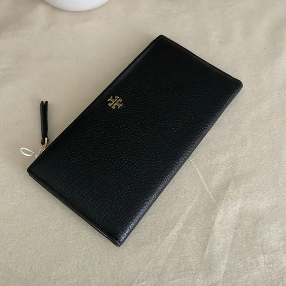 NWT , tory burch blake color block slim wallet black color - Picture 3 of 11